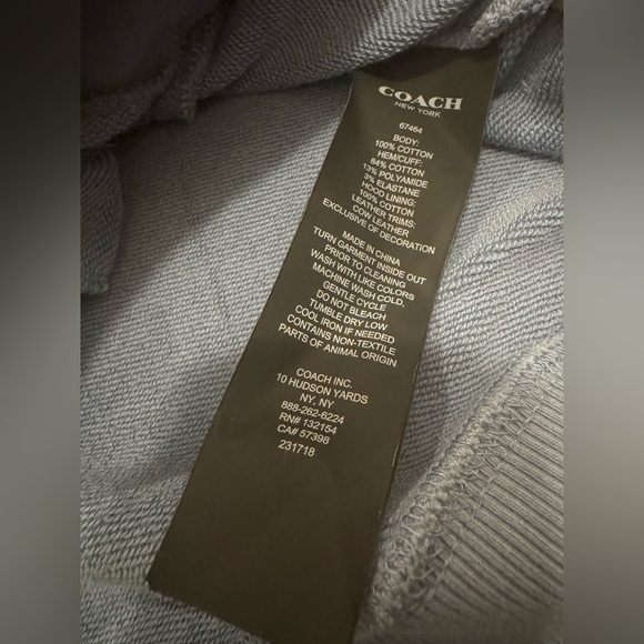 Coach Hoodie Cropped Washed Blue - Picture 6 of 7